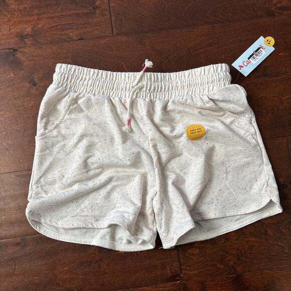 Cat and Jack Girls Shorts Size XXL 16/18 Gray Confetti NEW Elastic Waist - Picture 1 of 5
